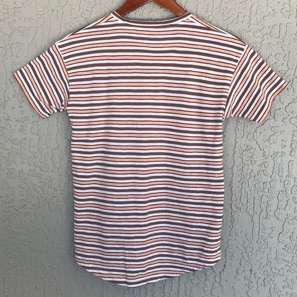 Madewell Whisper Cordoba Stripe Crewneck Short Sleeve Cotton T-Shirt - Picture 4 of 10